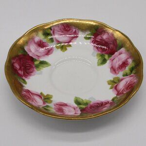 Royal Albert Crown China England Old English Rose Tea Saucer Plate